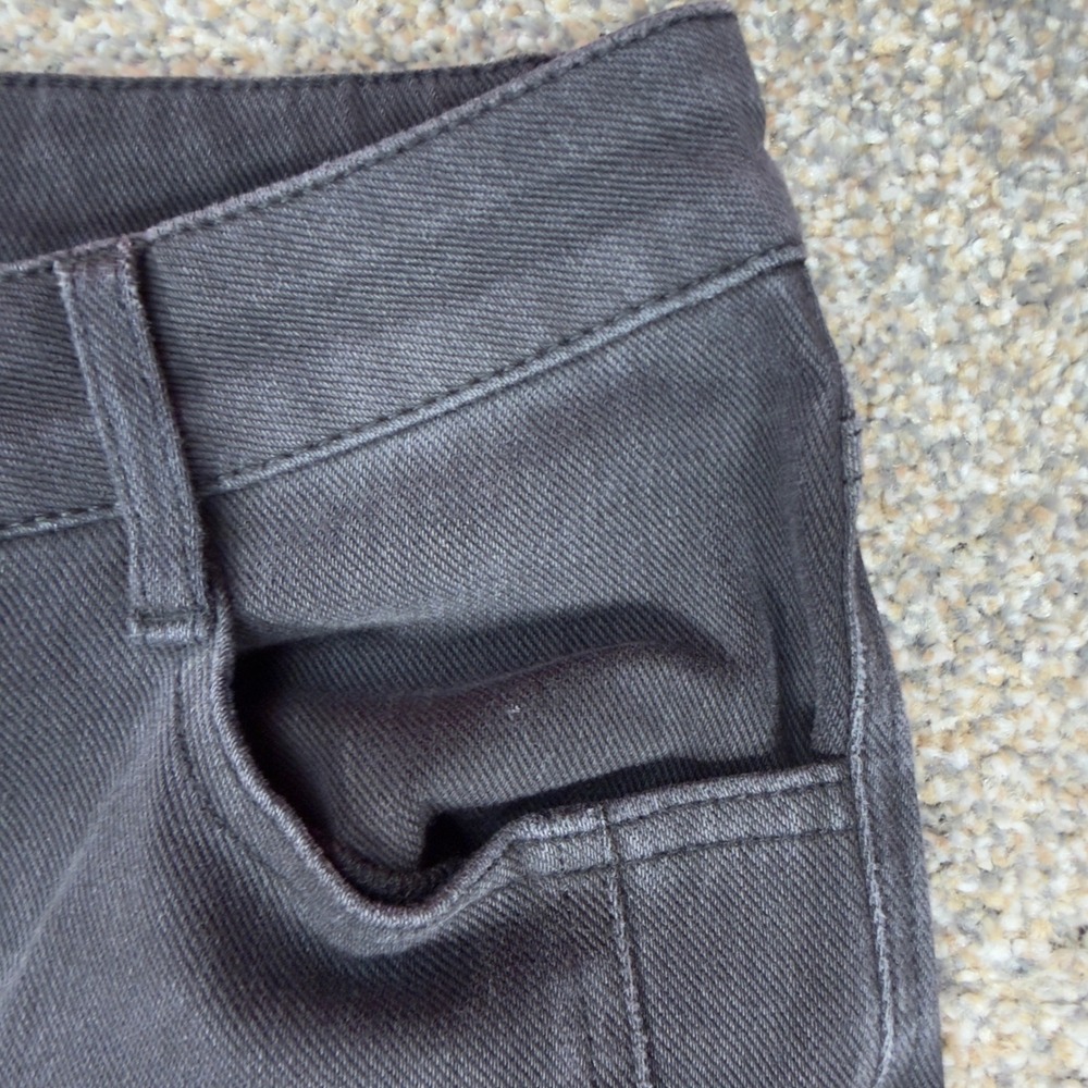 Halara Womens Black Tapered Leg Seam Front Denim Jeans Size M Regular Stretch - Picture 8 of 10